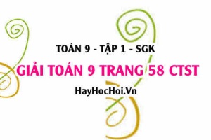 Giải Toán 9 trang 58 tập 1 Chân trời sáng tạo SGK